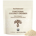 真正的蘑菇 功能性椰子 与Reishi, Lucuma & Ceylon Cinnamon – 有机,无乳品 – Vegan Coffee Creamer 用于平滑和饮料 – 90 用于有机椰子粉