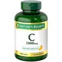 大自然的丰产维生素C 1000mg,支持免疫和抗氧化剂健康,维生素C 补充剂,每天1个,300个蔬菜卡片