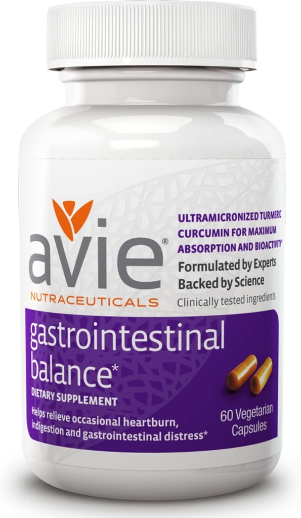 Avie NUTRACEUTICALS 肠胃平衡曲霉素补充剂(60 Capsules) |  with  with  Tur c c c                    