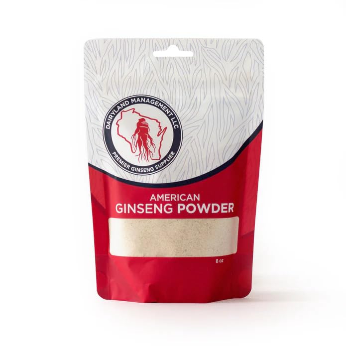 乳园集中美国金生粉 西洋参 - 8 oz Pack of Wisconsin Ginsen Powder - 非GMO, Gluten Free - 草药配方 平滑,烤,茶