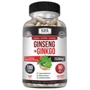 Kaya Naturals Red Panax Ginseng + Ginkgo Biloba - 诺诺氏大脑补充剂 - 认知和浓度支持 - 脑促进剂,焦点和记忆补充剂 - 180 Capsules