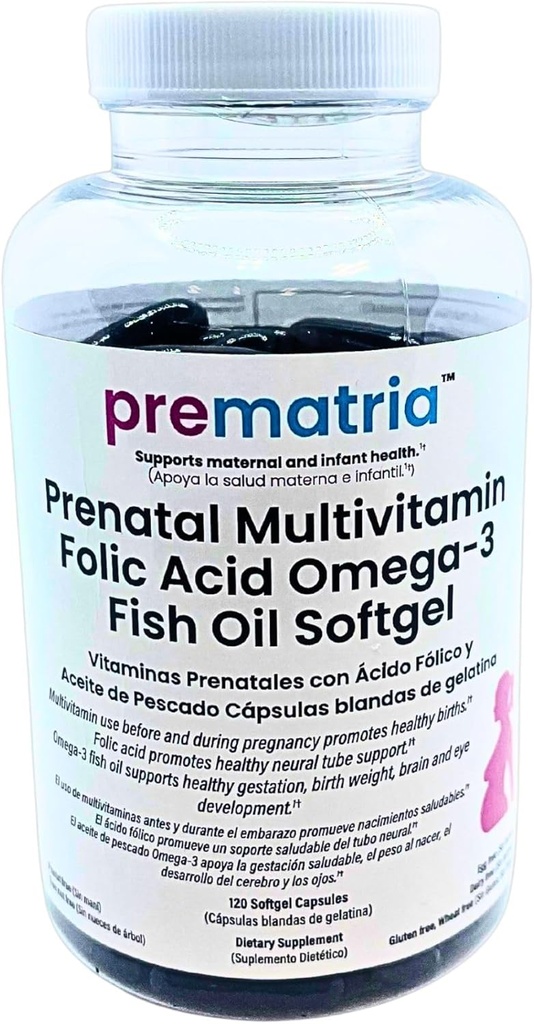 产前多维生素叶酸Omega-3 鱼油软胶