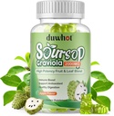 Soursop Gummys 2000MG、Soursop Leaf和成人水果提取、Soursop水果w/维生素C用于免疫支持、抗氧化剂和消化剂援助,Vegan,60个计数