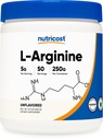 营养成本 L-Arginine(250格拉姆) - 纯 L-Arginine 粉末 - 5 000毫克