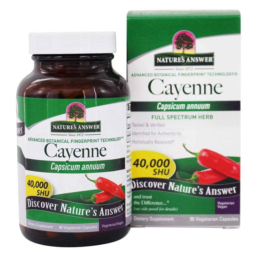 自然之答 Cayenne Pepper Power Capsule Supplement, 90-Count → 自然代谢作用促进心血管健康 → 帮助消化与流通 (Pack of 1)
