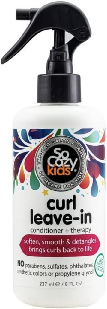 L'il Criters Fiber Gummy 儿童消化支持补充, 90 Gummys & So Cozy Leave in Conditioner Spray for Kids Curly Hair Detangler, 8 Fl Oz