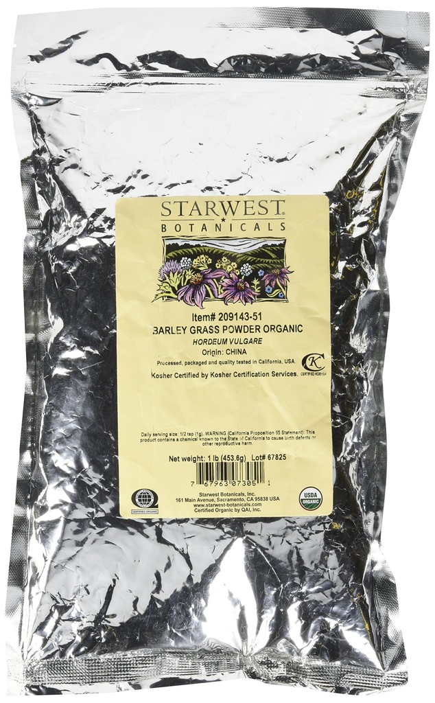 有机大麦草粉,1英镑