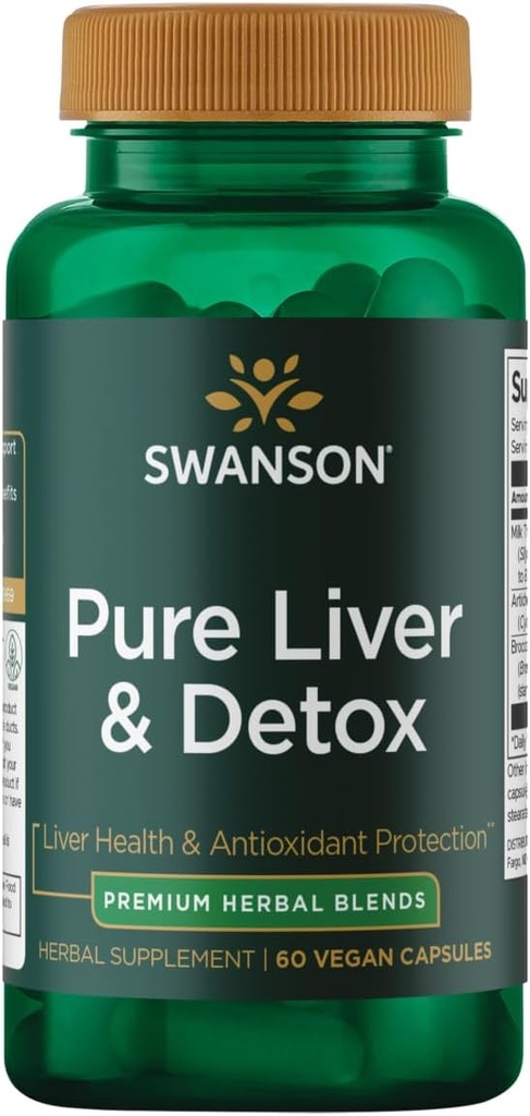 Swanson 超纯活生生和脱毒 - 60 Vegan Capsules