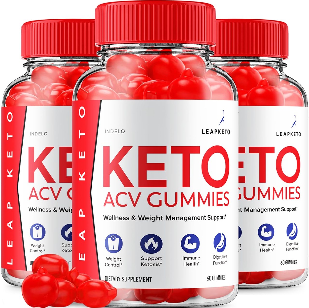 (3 Pack) Leap Keto ACV Gummys - 高级公式 Leap Keto Plus 重量管理 ACV Gummys Apple Cider Vinegar Keto Leap ACV Gummys 饮食辅助评论 男子女性(180 Gummys)