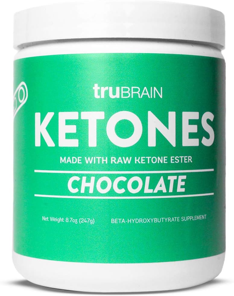 TruBrain Ketones - Ketone Ester + BHB 外源 Ketones + 支持能源,焦点和Ketosis + 补充 Keto Dieit + 大脑助推器(Chocolate)