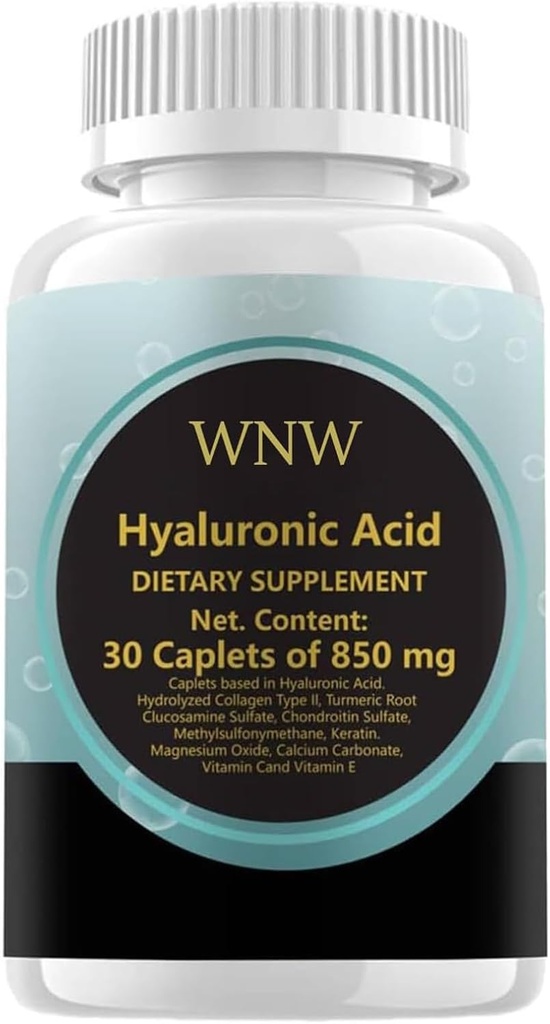 新的Hyaluronic-Acid 30 Caplets 850毫克(1PCS)