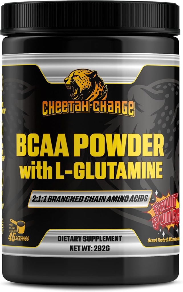 加L-Glutamine的BCAA粉 → 2: 1:1 支链氨基酸 → 工作后恢复粉 - 45 效(Fruit Punch)