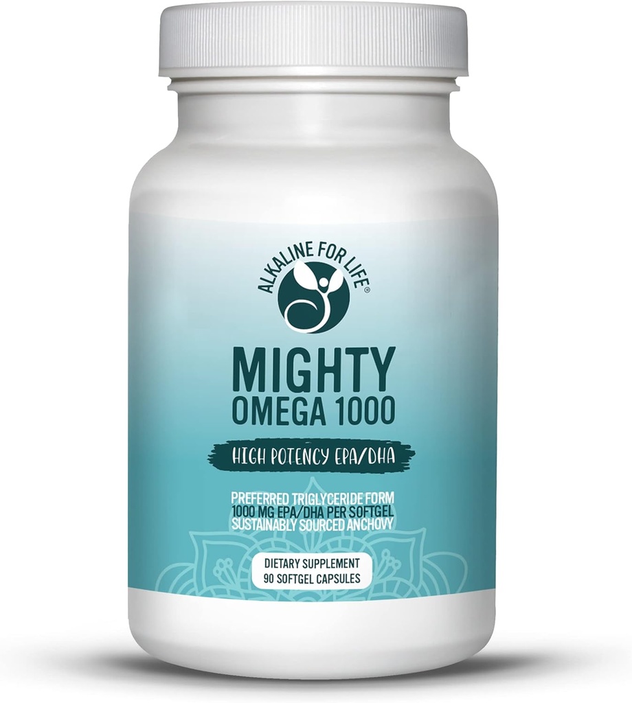 威猛Omega 1000 Potent Omega 3 补充1000 MG EPA DHA Per Capsule High Dose Omega 3 鱼油 南太平洋安非他明源 - Triglyceride Omega 3 脂肪酸补充剂