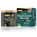 NAD+ 补编 -- -- Liposomal Nicotinamide Riboside、Resveratrol、Quercetin 高纯度NAD 反老龄化、能源、焦点 -- -- 80个卡普尔(40个服务)
