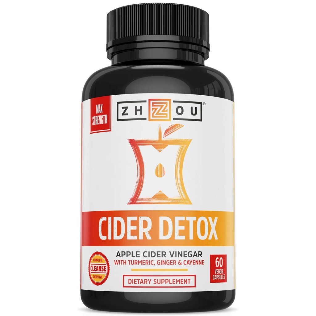 周氏仙人掌-苹果仙人掌Vinegar Capsules with Mother, Raw Natural ACV Pills for Women & Men, Herbal Complex with Turmeric & Cayenne Pepper - 60 Vegan Capsules (英语:美国英语).