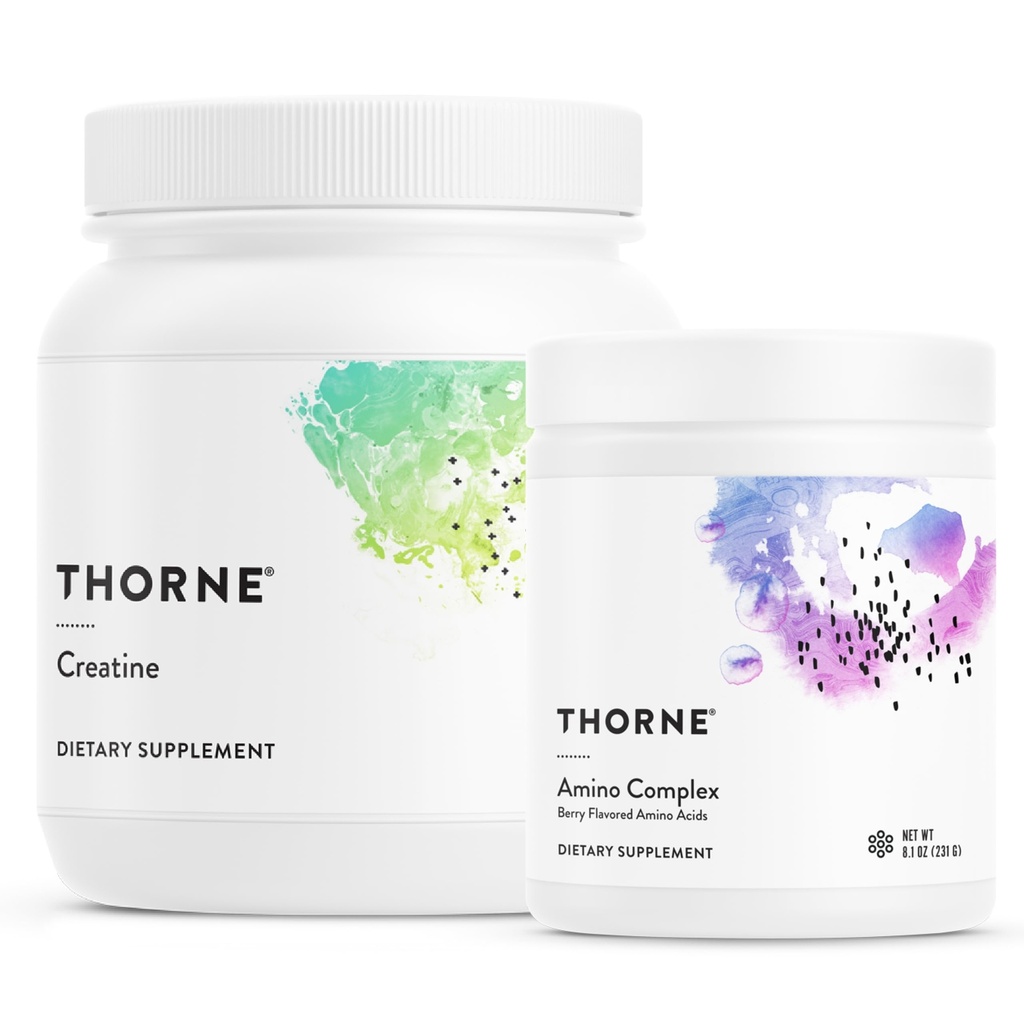 THORNE - 性能动力 Duo - 氨基复合物 + Creatine Combo for Energy, Lean Muscle, 和耐力 - NSF 体育认证 - 30 - 90