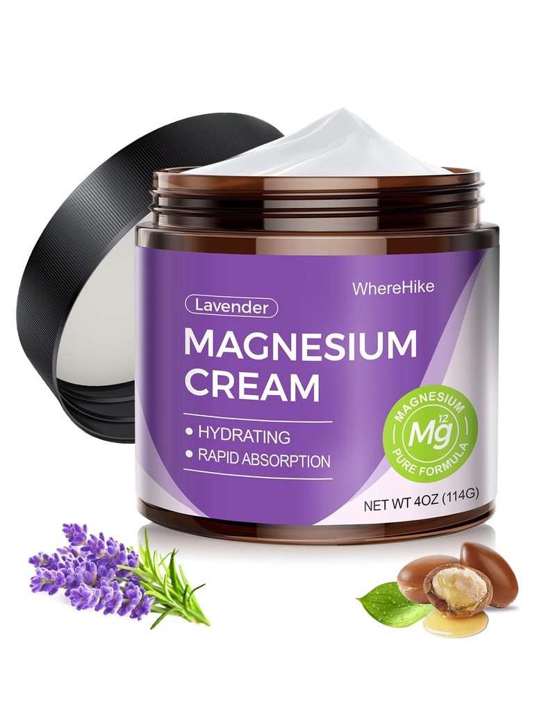 自然主题:睡眠用镁、疼痛用镁和腿切片用镁、Muscle放松、Calm、皮肤护理用深水。 (Lavender)