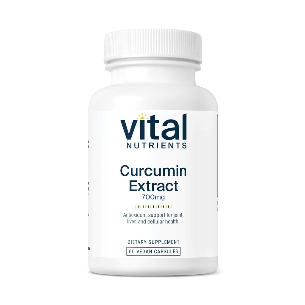 重要营养素 Curcumin 提取700mg → Vegan Curcumin 补充 黑椒 提取 → 抗氧化剂 支持联合、活体和细胞健康 * → Gluten,乳品,Soy Free → 60 Capsules