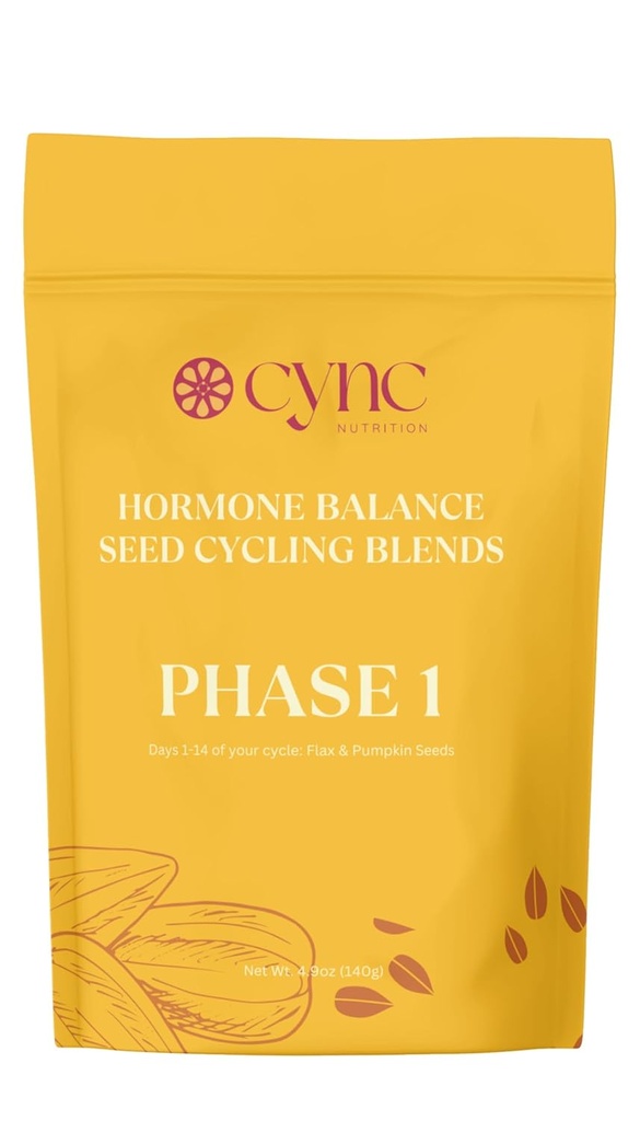 有机种子循环 Kit PMS PCOS 和 内分泌减震 → 循环同步工具包 Soothe Cramps, Hormonal Acne, Mood Swings 和 General PMS → PMDD 支持 → 100% 厂基 → Progesterone 支持