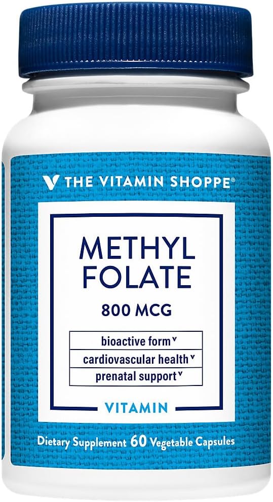 用于妇女健康的维生素店甲基folate——产前支助和婴儿发育——800 MCG(60个蔬菜罐头)
