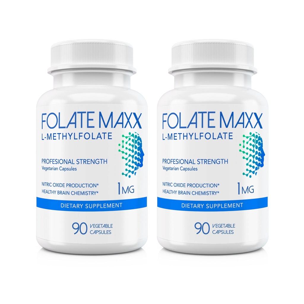 L-Methylfolate 补充(1mg) - 具有最佳生物活性甲基folate的专业力量 - 5 MTHF - 非GMO, Gluten Free, Soy Free, GMP - 180 蔬菜无味的卡普尔