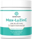 Max-LyZinC + L-Lysine 1100 mg + 锌 6 mg + 维生素C 100 mg - 3-in-1 维持血糖已在健康范围内的补充 - 单Scoop-per日粉