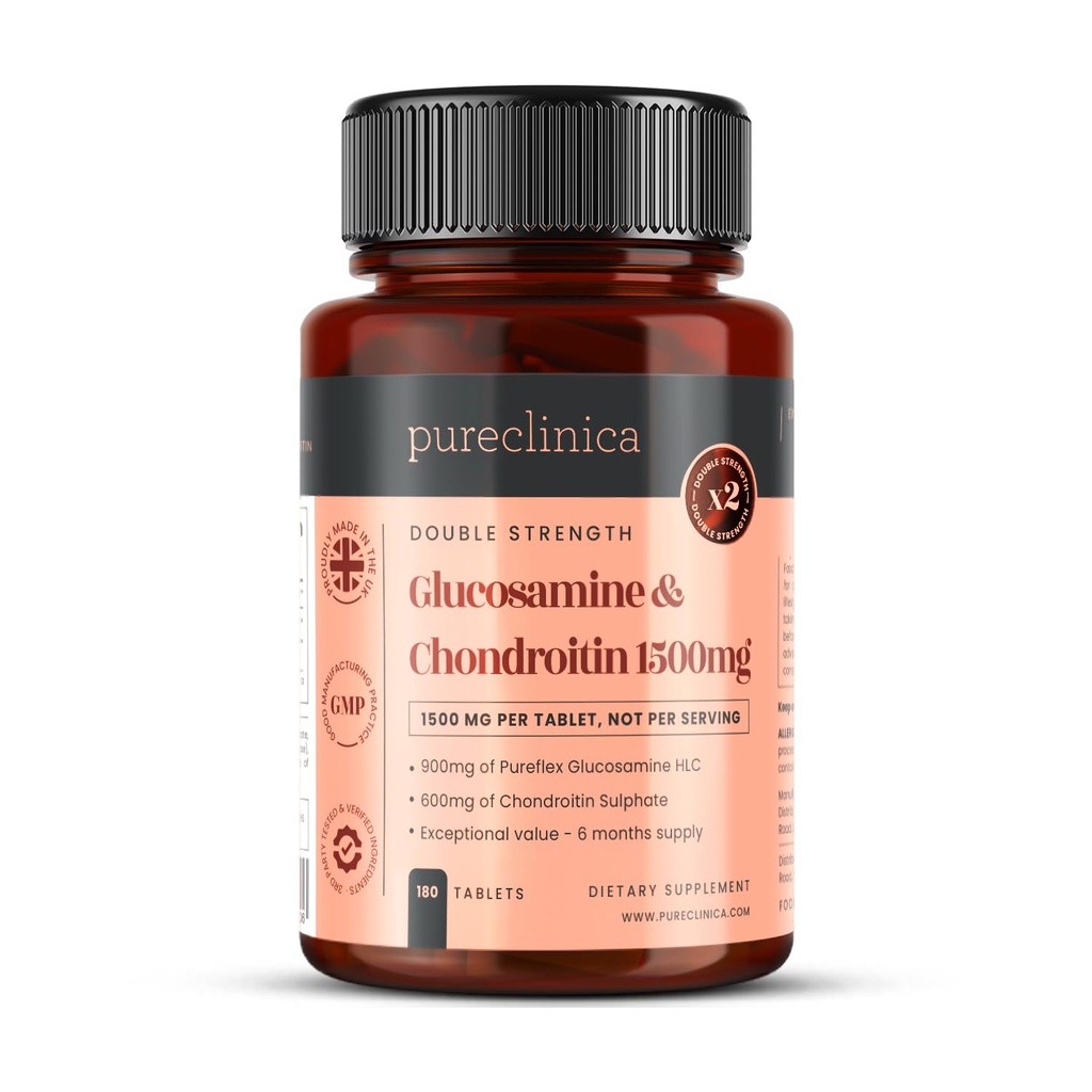 Pureclinica 高强度 1500mg Glucosamine HCL & Chondroitin x 180 片