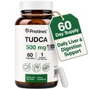PRISTINE的Tudca 500MG Liver Support & Puilized Bile Salts 补充 Capsules - 60天供应 - Gallbladder Liver Organ & Digestion Detox and Cleanse Support - Gluten 免费非转基因O