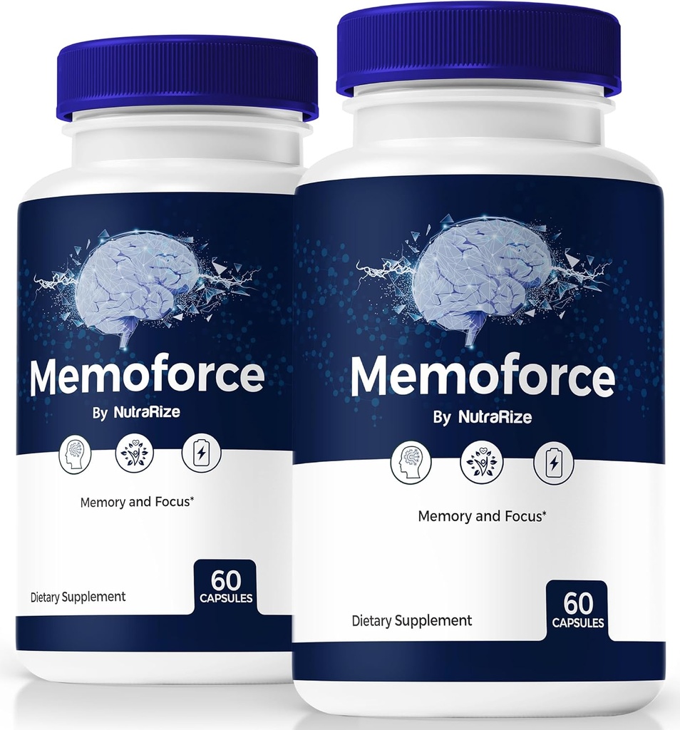 (2 Pack) Memo Force Pills, 用 Memo Force Capsules 解锁你的全部潜力 - 支持内存, 焦点和集中, 平衡健康和功能, 官方 Memo Force Reviews (120 Capsules)