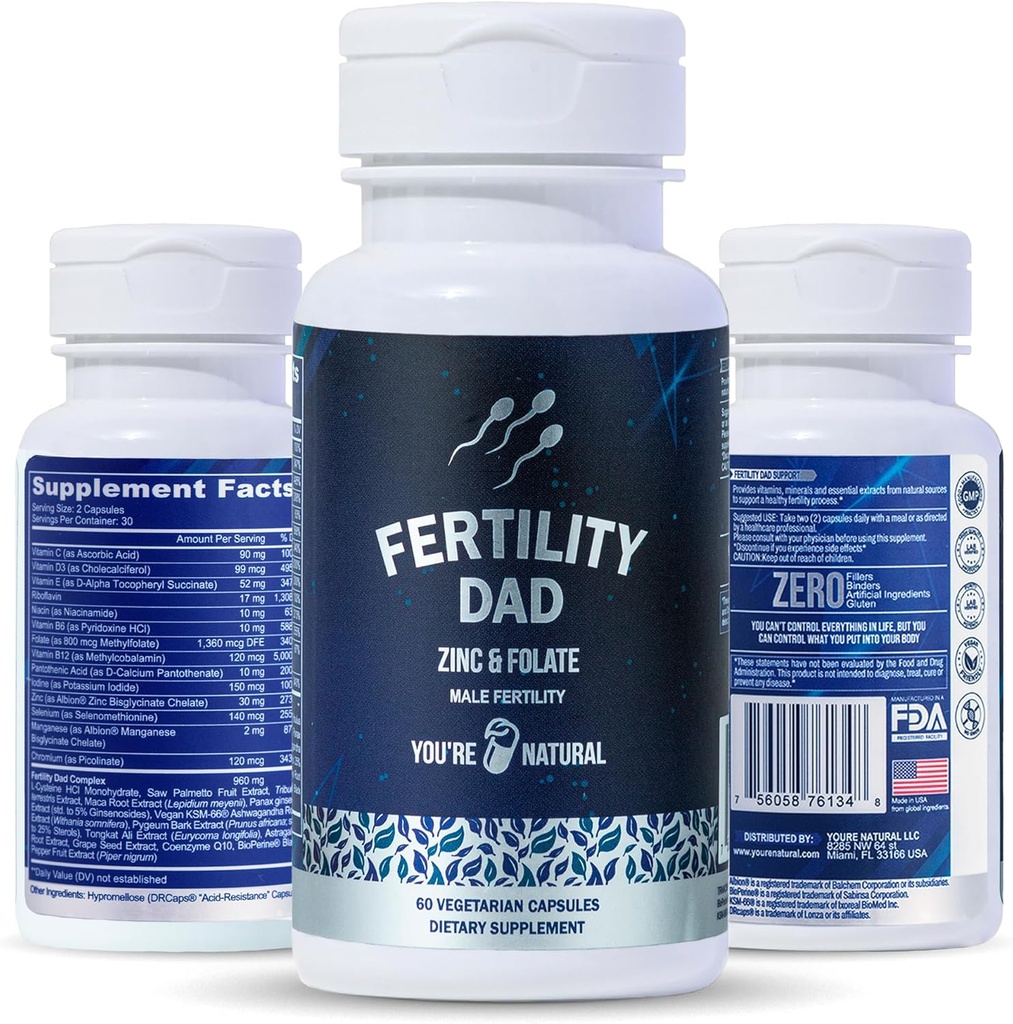 你是天然的男性 维生素,最佳精液计数,运动,和力量, Ashwagandha, Folic Acid 800 mcg, 镁, Maca Root, L -carnitine, 维生素C, E, D3, Zinc → 30天供应
