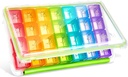 Fullicon Weekly Pill Organization 4 Times a Day, Pill Box 7 Day for Travel, Moisture-Proof Daily Pill Box Organization,大型药用药用药用药用药用药,维生素,鱼油,和补充品(清水和绿色)