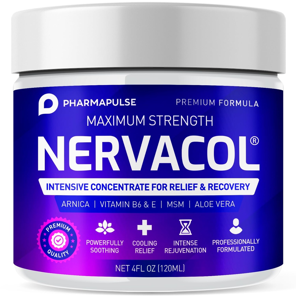 药物疗法 神经病 Nerve 治疗和救济 Cream - 脚,手,腿,脚趾的最大力量救济 Cream 包括α Lipoic酸,Arnica,维生素B6, Aloe Vera, MSM - 有效苏打4oz