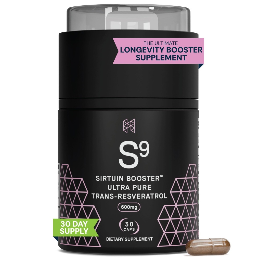 HPN Nutracuticals SIRTUIN, 98% Ultra Pure Trans-Resveratrol 提取器, Sirtuin 激活器, 600 mg of 98% Trans-Resveratrol 提取器, 30 capsules