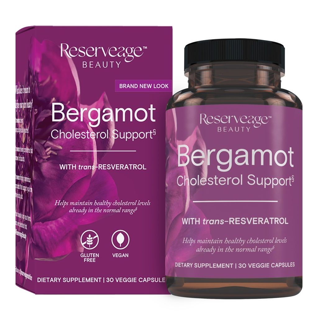 Bergamot 胆固醇支持 -- -- 心血管支持和心脏健康抗氧化剂补充剂 -- -- Vegan & Non-GMO -- -- 30 Capsules(30架)