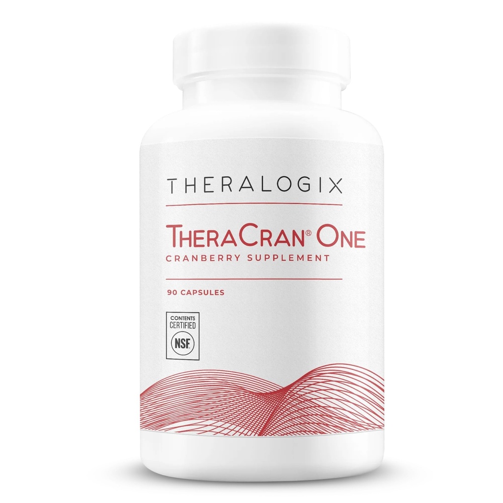 Theralogix TheraCran One Cranberry Capsules - 90天供餐 - 男女补充 - 支持尿道切克健康* - 每卡普尔可溶性PACs - NSF认证,90 Counters (Pack of 1)