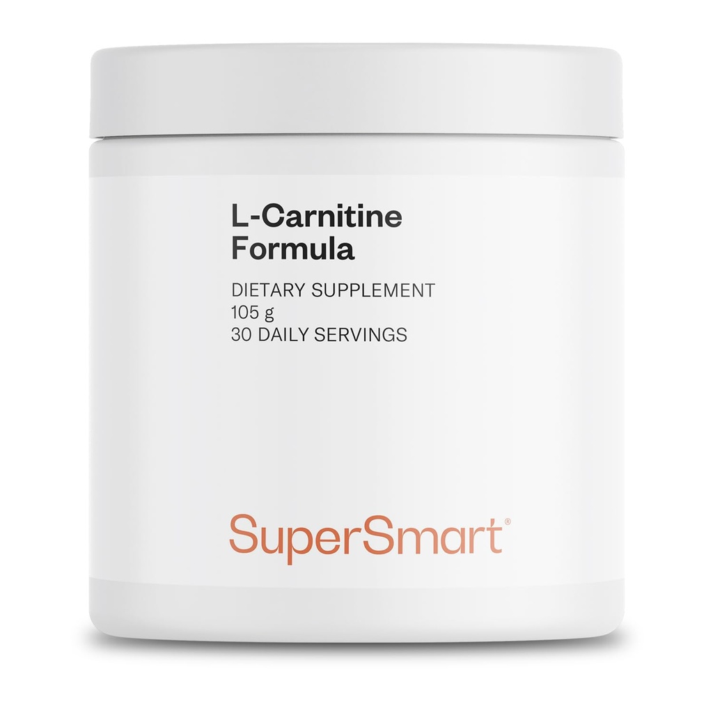 超智能 - L-Carnitine公式(天然柠檬Flavor) - 2-in-1 与乙酰L-Carnitine & L-Carnitine Tartrate Powder - 氨酸复合物 补充 QQ 非GMO & Gluten Free - 105克