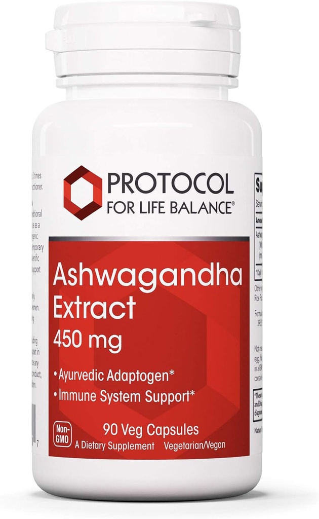 Ashwagandha 450mg - 免疫支持,Ayurvedic 适应原体 - 90 Veg Caps