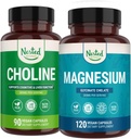Nested Naturals Choline Bitartrate & 镁 Glycinate Chelate Stack 放松,睡眠支持,认知性能(210计)