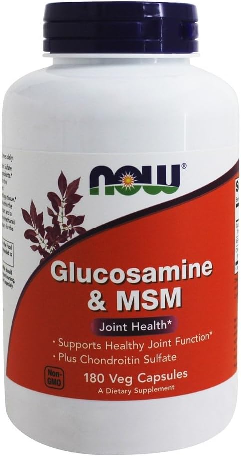 Glucosamine & MSM Plus Chondroitin 硫酸盐 - 现在食品 - 180 - VegiCapsule