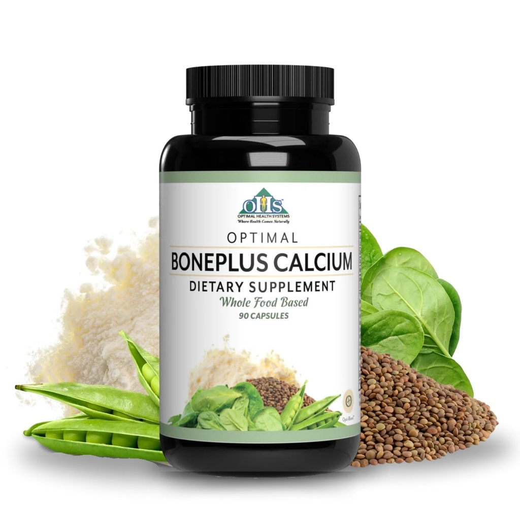 最佳健康系统 BonePlus Calcium 高抗腐蚀性Chelated Calcium + Ipriflavone, Probiotics, Plant Enzyms → Bone 强力补充 → 90 Capsules