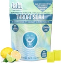 Laki Naturals Throat Soak Herbal Throat Lozenges (14 Ct) – 夏威夷海盐酸盐和干嘴酥滴 – Vegan, N-GMO,无糖和无胶 甜和盐 Herbal Candies