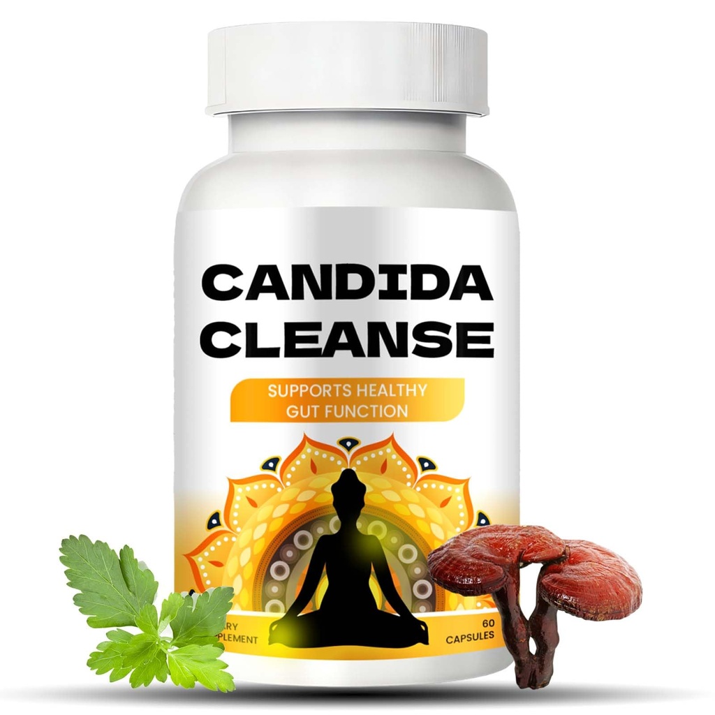 Candida Cleanse - Gut & Colon 支持,高级公式 - Oregano Leaf, Wormwood, Black Walnut, Caprylic Acid