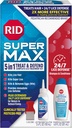 RID Super Max Lice 处理工具,杀虱和Super Lice & Eggs + 24/7 Lice Defense,无农药,3.4 FL OZ 溶液+ 6.8 FL OZ Daily Defense Shampoo & Contitioner + Nit Remove Comb
