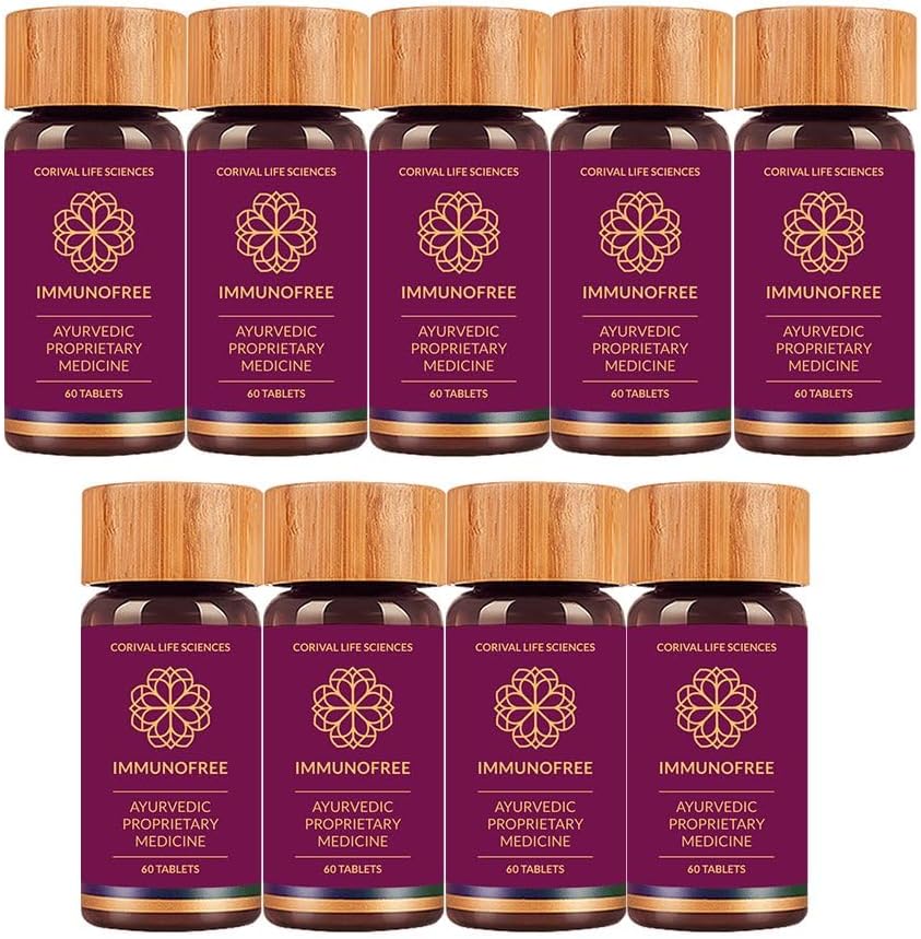 Biogetica Immunotica 无免疫草药支持补充剂 - Tulsi, Kalmegh, Yashtimadhu & Giloy for Immune Boost - 100% Vegan - 60 片 - Pack of 9