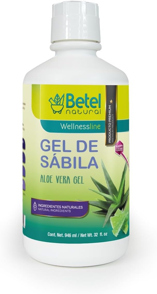 Betel Natural Gel de Sabila Aloe Vera Gel - 惊人的胃支持 - 32 Oz