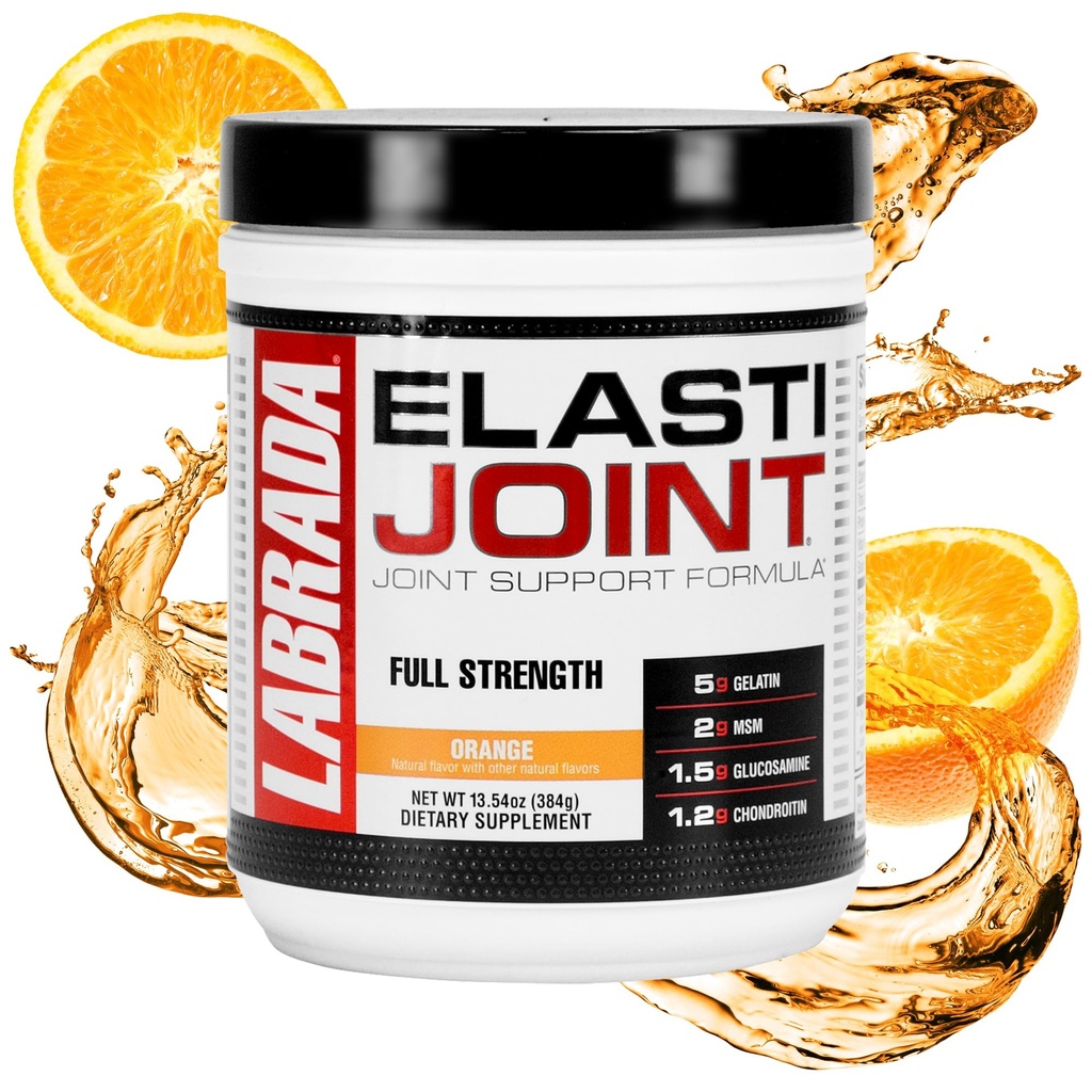 Labrada 营养拉斯蒂联合、橙色弗拉沃尔、Glucosamine 联合支助男女粉末、与MSM的联合救济和骨骼保健补充、Glucosamine Chondroitin MSM Gluten-Free