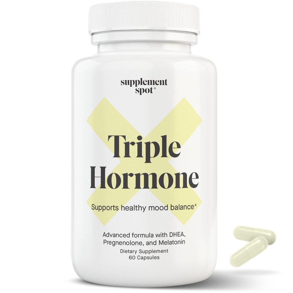 天然Mood平衡补充剂w/Melatonin、DHEA和Pregnenolone-旨在增加男女能量的制定(60卡普勒)