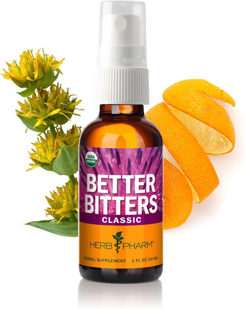Herb Pharm Better Bitters 认证有机消化器, Absinthium, 1 Ounce