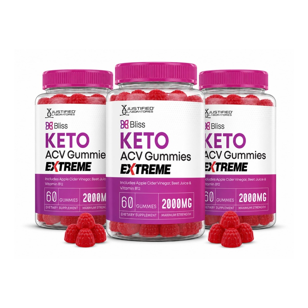 合理实验室(3 Pack Bliss Keto ACV Gummys Extreme 2000MG Bliss Keto Gummys 苹果苹果苹果醋 配以石榴甜菜汁粉 B12 Vegan Non GMO 180 Gummys 配制)
