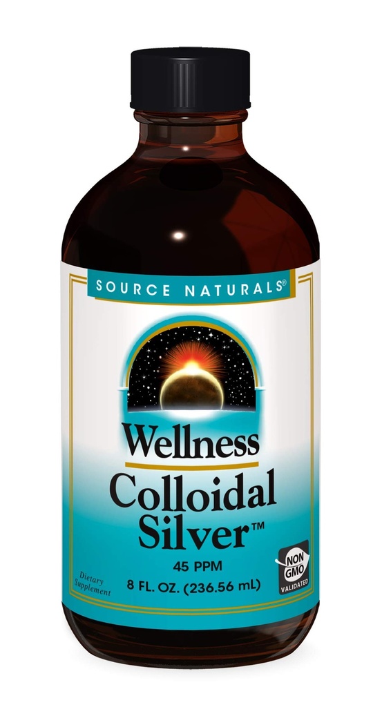 资料来源:自然健康(Naturals Wellness Colloidal Silver)45ppm,支持物理健康* - 8 Fluid oz